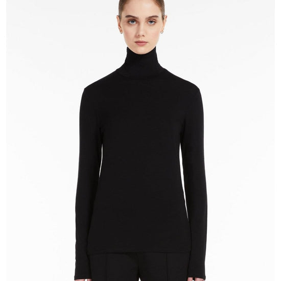 Young Ideas/Henmores - Multif Jersey Roll Neck Top - 001 Chocolate - S