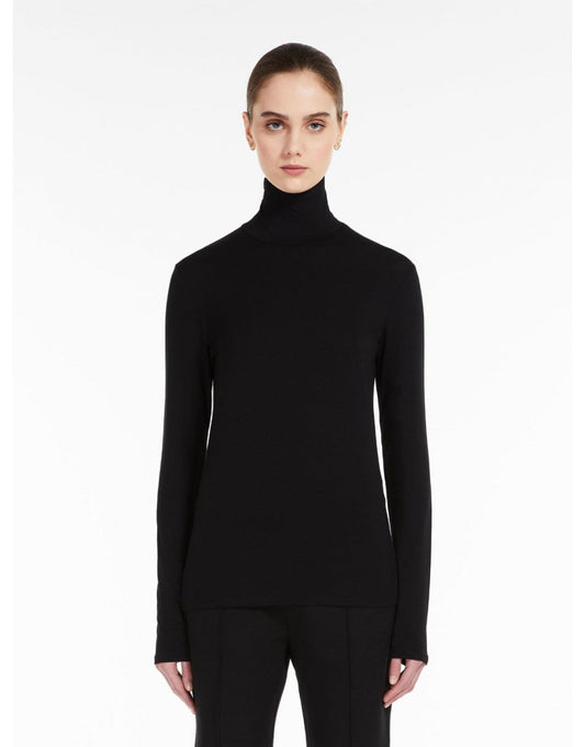 Young Ideas/Henmores - Multif Jersey Roll Neck Top - 001 Chocolate - S