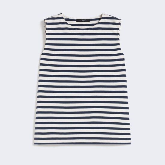 Young Ideas/Henmores - Multih Striped Sleevless Jersey Top - 011 Navy Pinstripes - XS