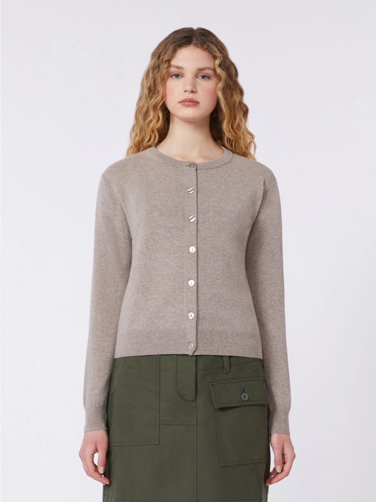Young Ideas/Henmores - Nebbia Cashmere Mix Cardigan - 002 Turtledove - XS