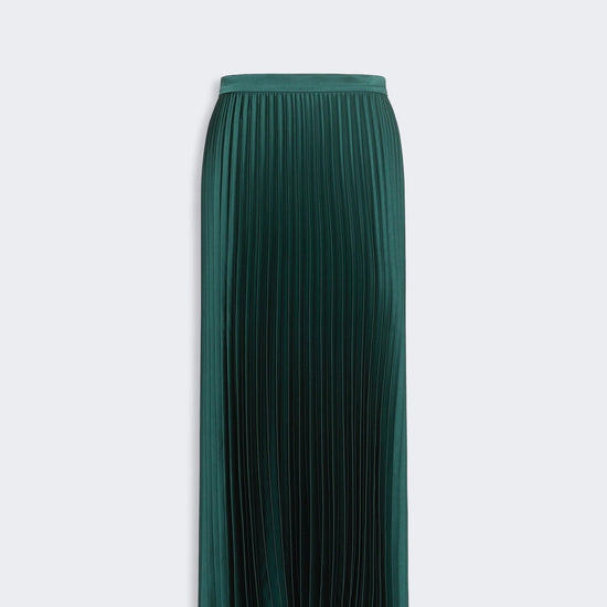 Young Ideas & Henmores -Nicchia Pleated Midi Skirt -011 Dark Green -8