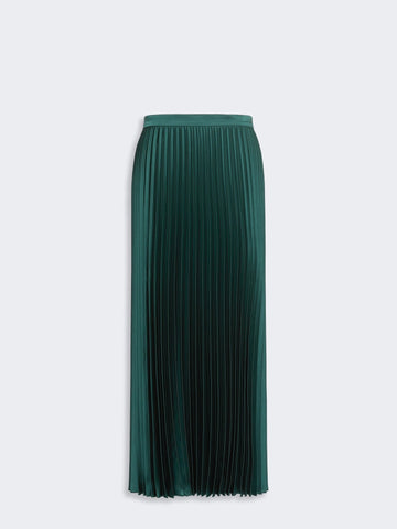 Young Ideas & Henmores -Nicchia Pleated Midi Skirt -011 Dark Green -8