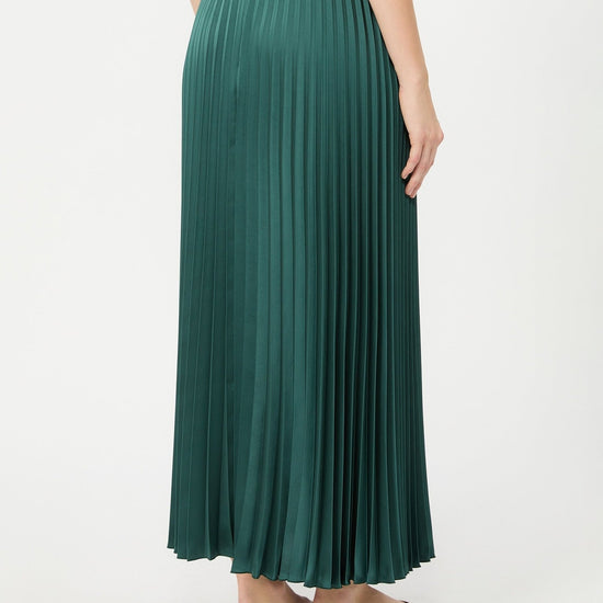 Young Ideas & Henmores -Nicchia Pleated Midi Skirt -011 Dark Green -8