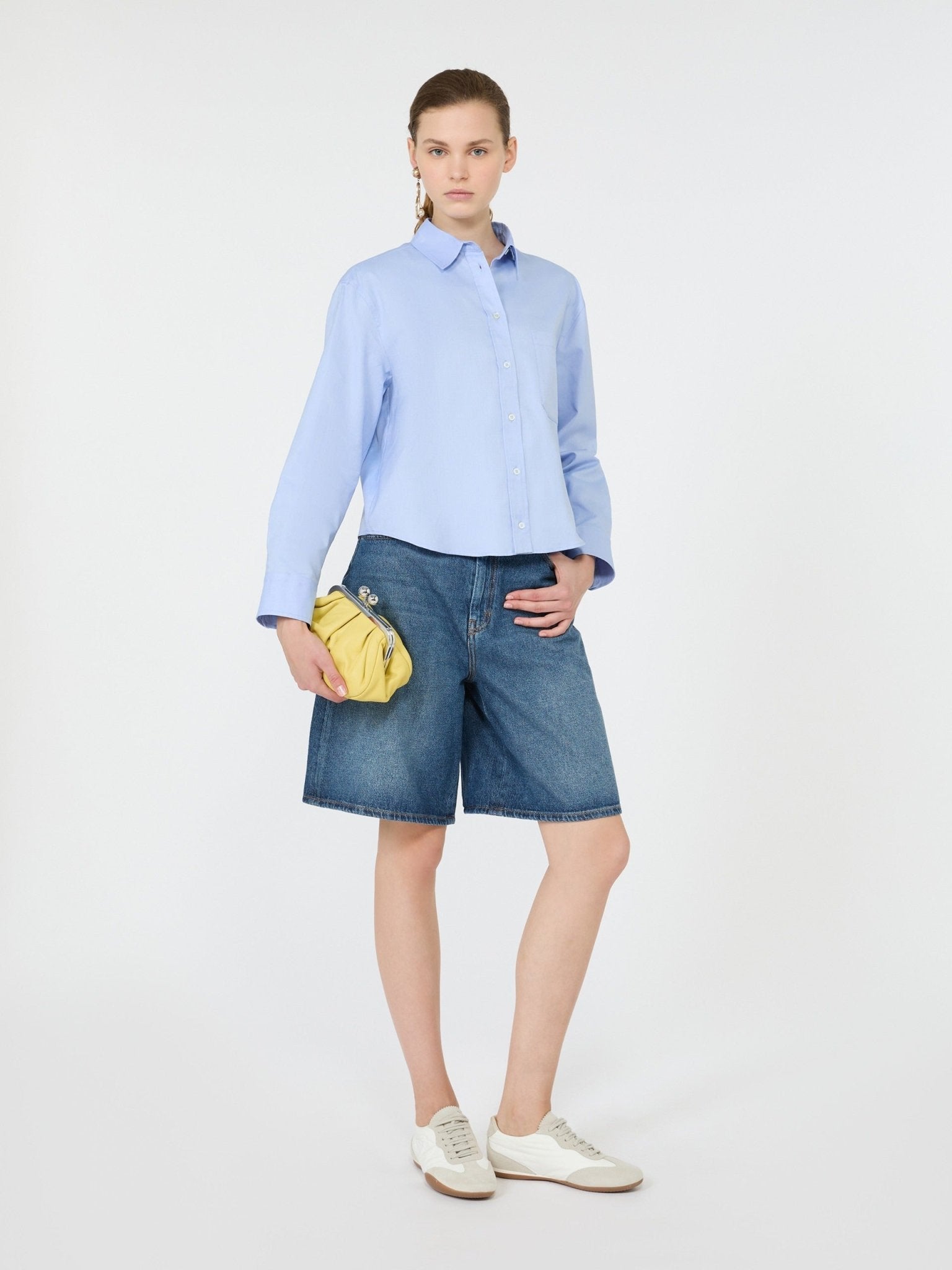 Young Ideas & Henmores -Nuoro Crop Shirt -002 Light Blue -6