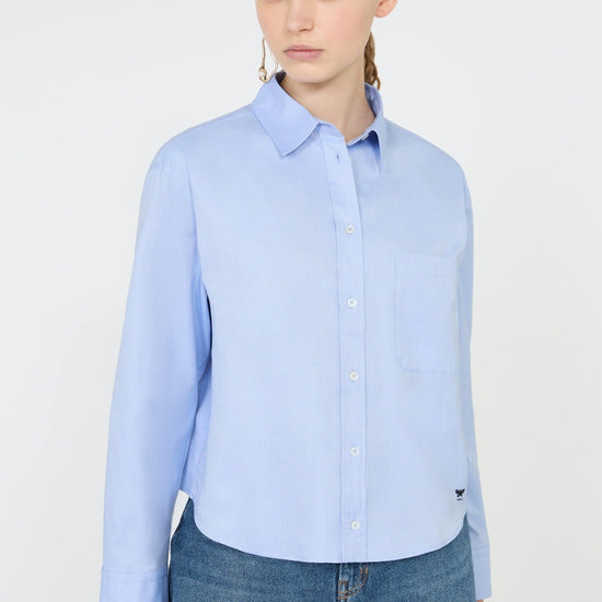Young Ideas & Henmores -Nuoro Crop Shirt -002 Light Blue -6