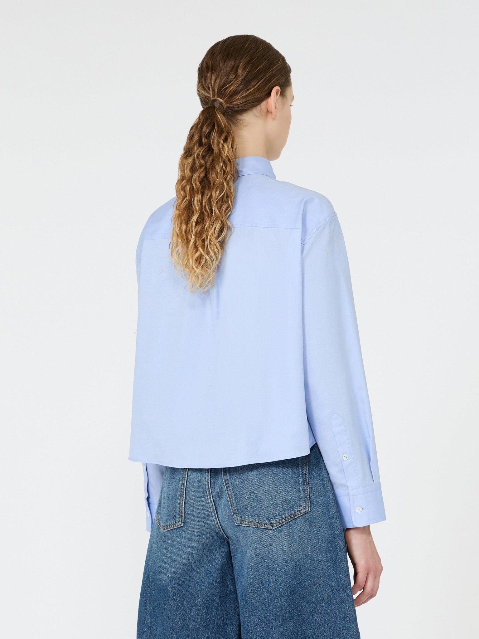 Young Ideas & Henmores -Nuoro Crop Shirt -002 Light Blue -6