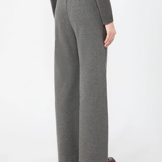 Young Ideas & Henmores -Orata Jersey Straight Leg Trouser -005 Light Grey -XS