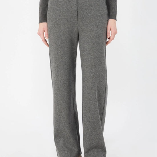 Young Ideas & Henmores -Orata Jersey Straight Leg Trouser -005 Light Grey -XS