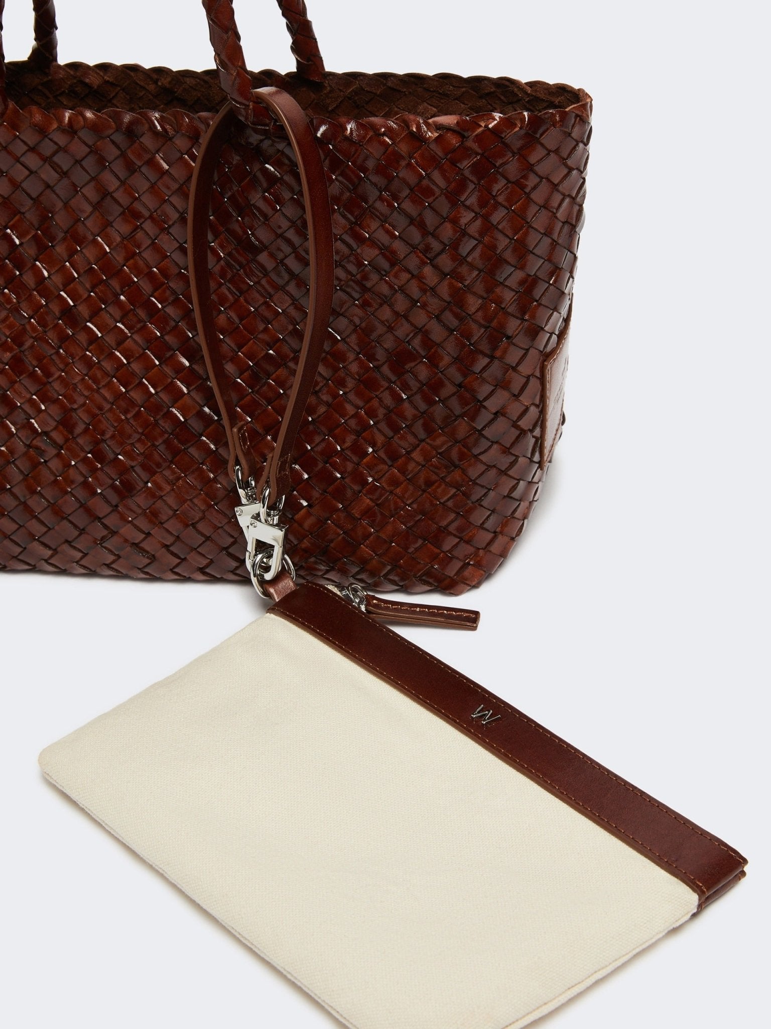 Young Ideas & Henmores - Orli Buffalo Braided Tote Bag - 001 Tobacco - OS