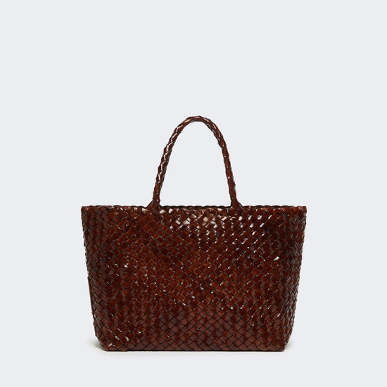 Young Ideas & Henmores - Orli Buffalo Braided Tote Bag - 001 Tobacco - OS
