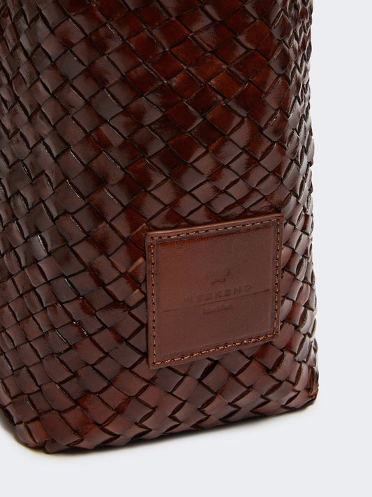 Young Ideas & Henmores - Orli Buffalo Braided Tote Bag - 001 Tobacco - OS