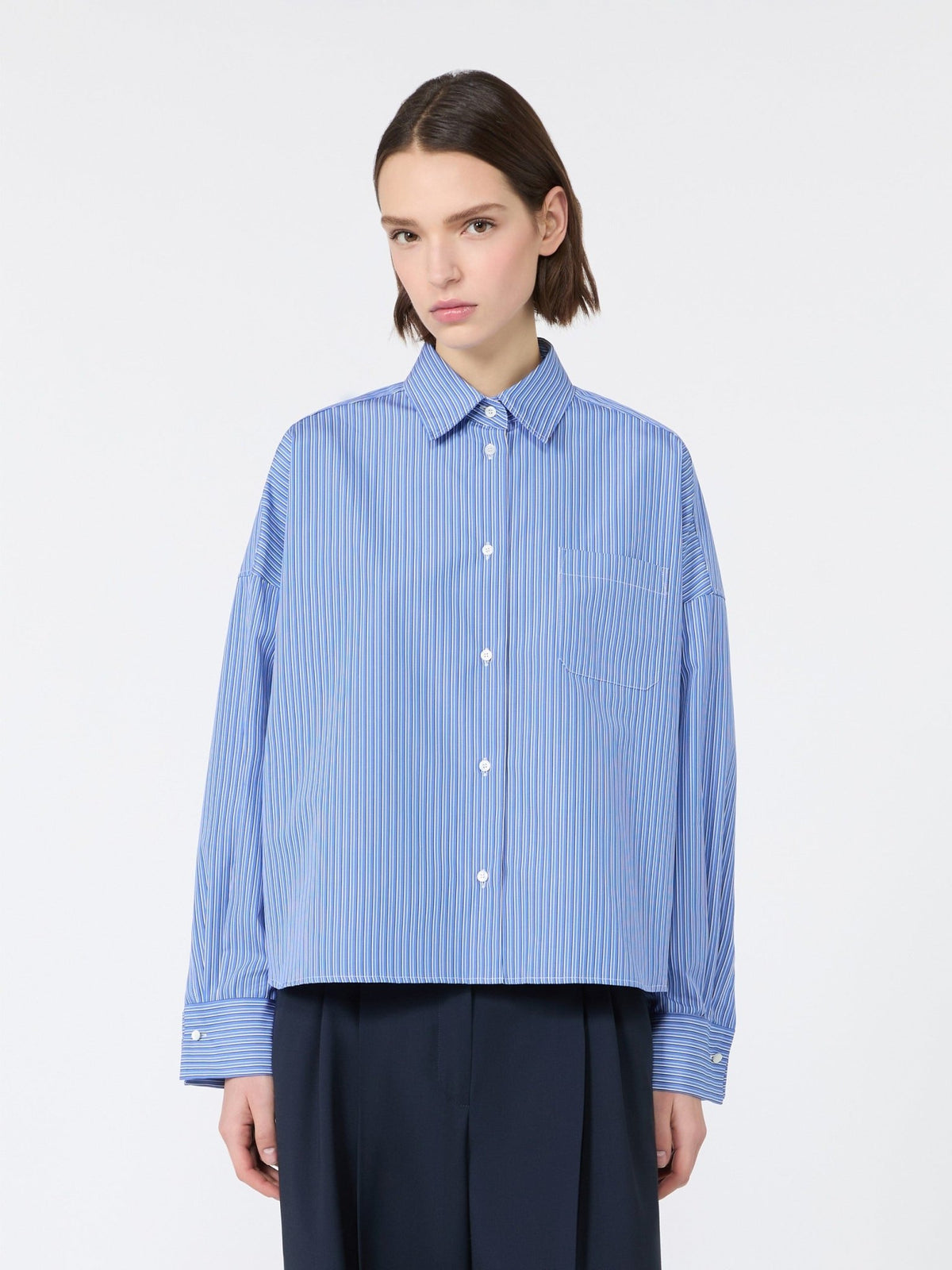 Young Ideas & Henmores -Ovatta Alternate Stripe Shirt -003 Navy/Blue -6