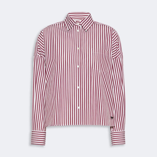 Young Ideas & Henmores -Ovatta Fine Stripe Shirt -005 Bordeaux -6