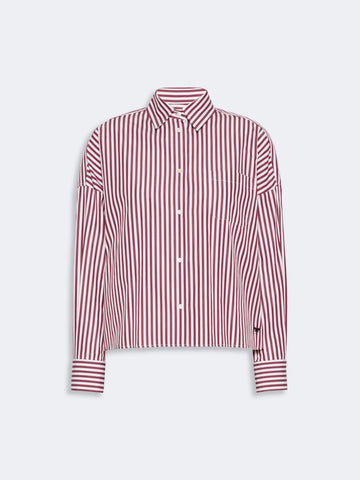 Young Ideas & Henmores -Ovatta Fine Stripe Shirt -005 Bordeaux -6