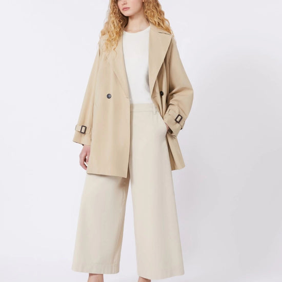 Young Ideas/Henmores - Ovatta Short Trench Coat - 001 Beige - 6