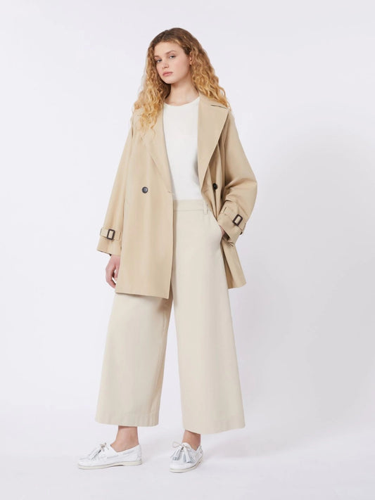 Young Ideas/Henmores - Ovatta Short Trench Coat - 001 Beige - 6