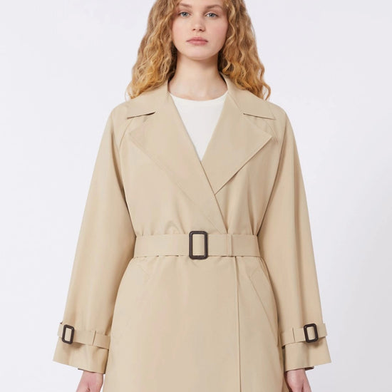 Young Ideas/Henmores - Ovatta Short Trench Coat - 001 Beige - 6