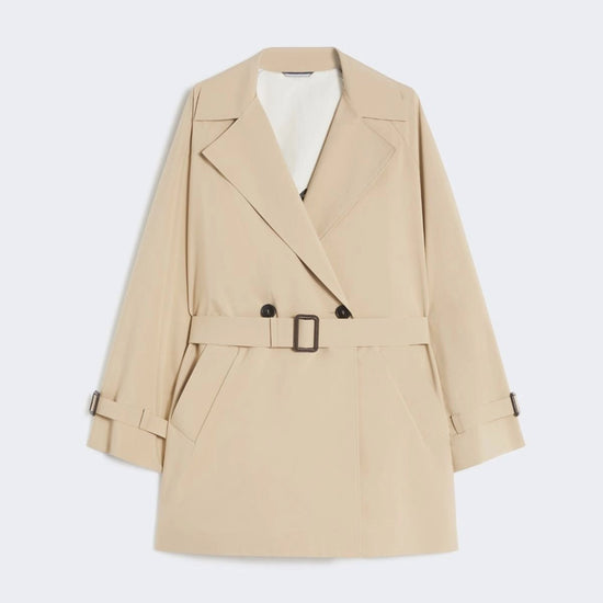 Young Ideas/Henmores - Ovatta Short Trench Coat - 001 Beige - 6