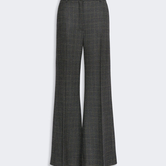 Young Ideas & Henmores -Pacca Check Bootleg Trousers -002 Dark Grey -8