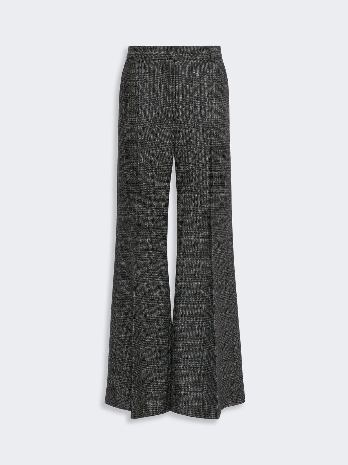 Young Ideas & Henmores -Pacca Check Bootleg Trousers -002 Dark Grey -8