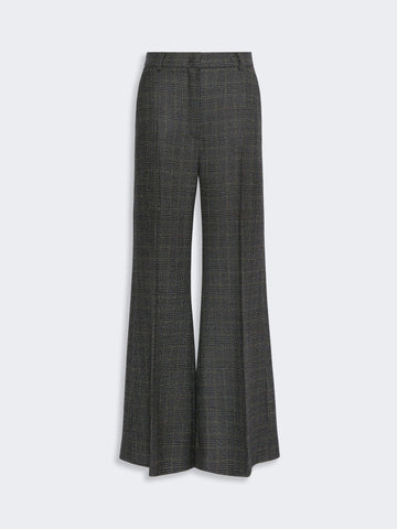 Young Ideas & Henmores -Pacca Check Bootleg Trousers -002 Dark Grey -8