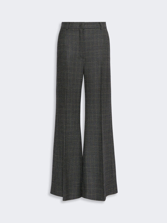 Young Ideas & Henmores -Pacca Check Bootleg Trousers -002 Dark Grey -8