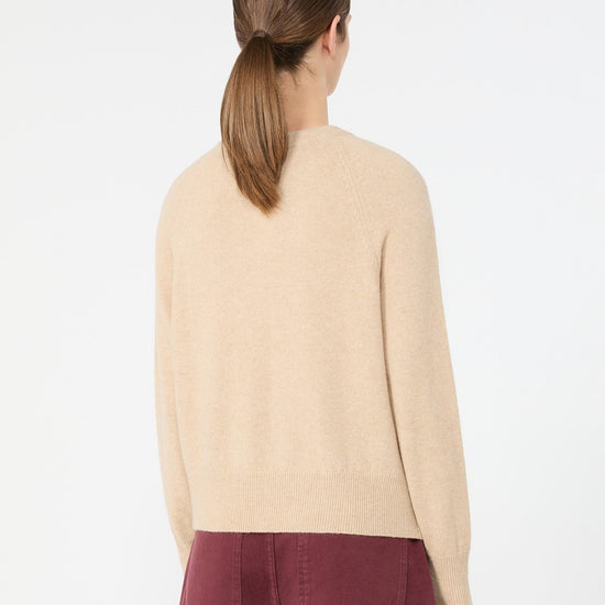 Young Ideas & Henmores -Padre V Neck Cashmere Jumper -002 Beige -XS