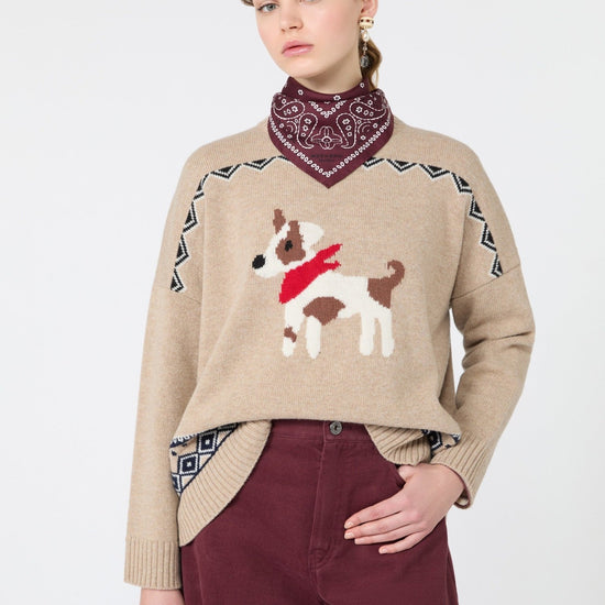 Young Ideas & Henmores -Pavidi Dog Jumper -008 Sand -XS