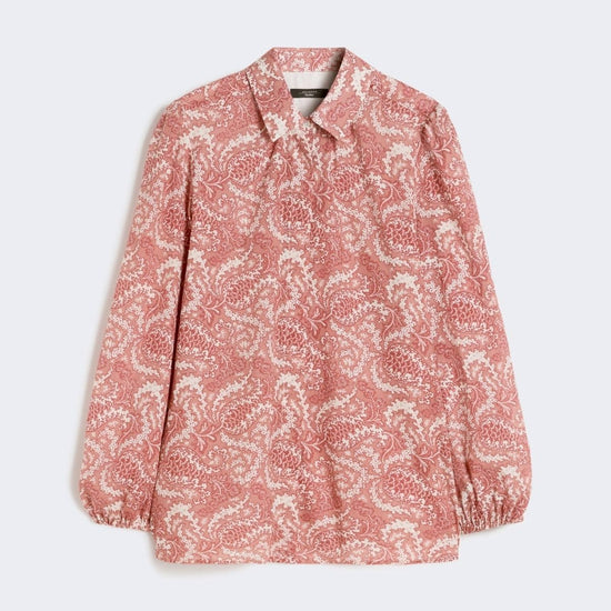 Young Ideas/Henmores - Periodi Paisley Puff Sleeve Shirt - 002 Cherry - 8