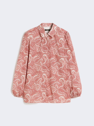 Young Ideas/Henmores - Periodi Paisley Puff Sleeve Shirt - 002 Cherry - 8