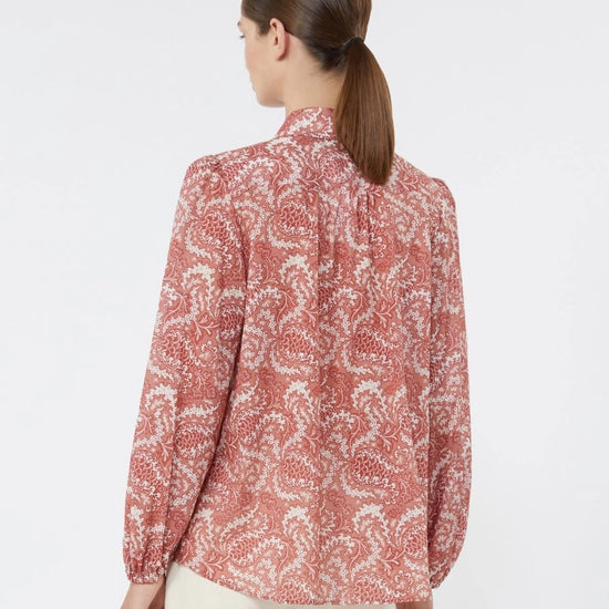 Young Ideas/Henmores - Periodi Paisley Puff Sleeve Shirt - 002 Cherry - 8