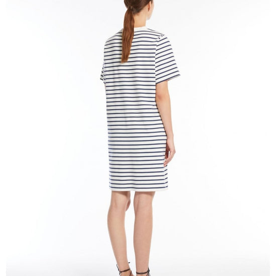 Young Ideas/Henmores - Pireo Ruched Detail Pinstripe Dress - 004 Navy - XS