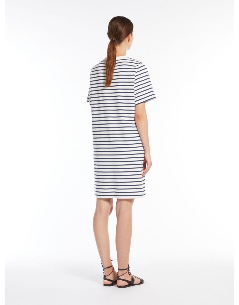 Young Ideas/Henmores - Pireo Ruched Detail Pinstripe Dress - 004 Navy - XS