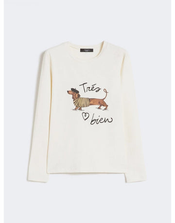 Young Ideas/Henmores - Renoir French Dog T-Shirt - 008 Ecru - XS