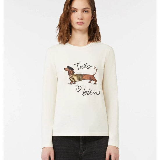 Young Ideas/Henmores - Renoir French Dog T-Shirt - 008 Ecru - XS