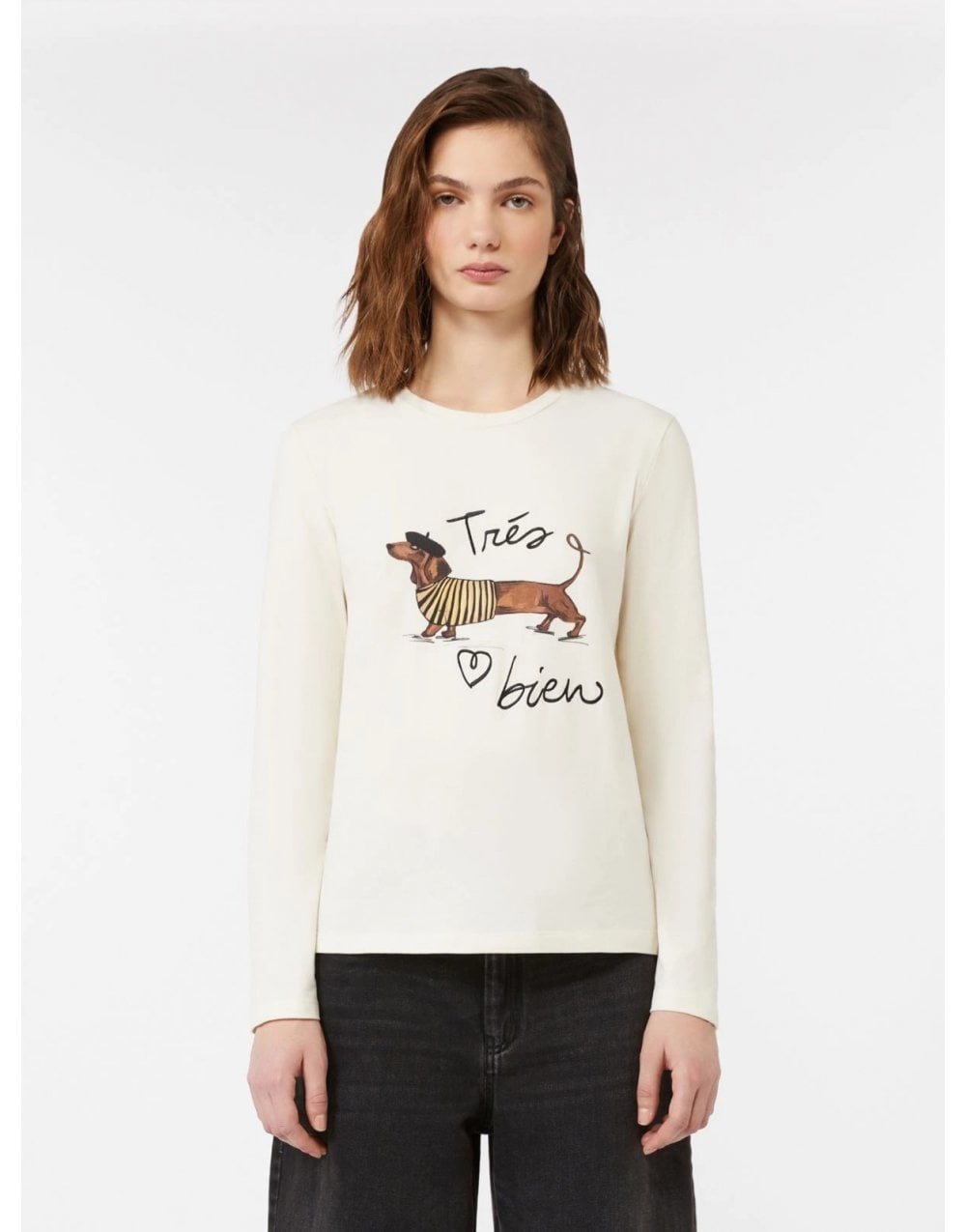 Young Ideas/Henmores - Renoir French Dog T-Shirt - 008 Ecru - XS