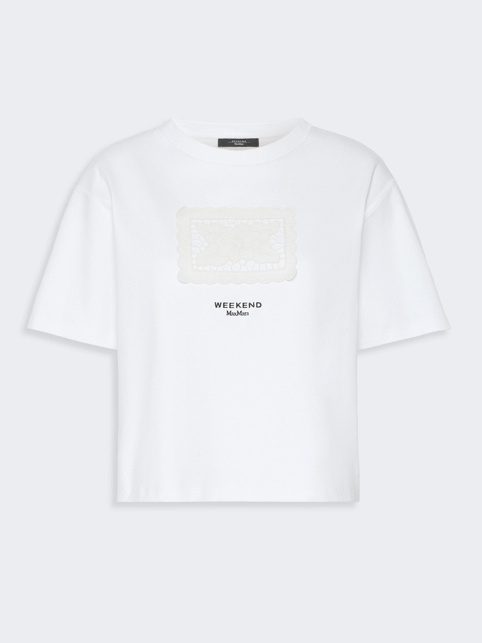 Young Ideas & Henmores -Sala Crochet Detail T-Shirt -005 White -XS