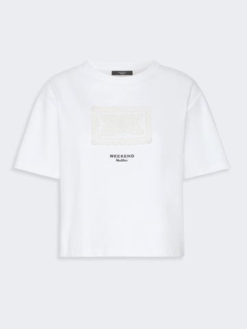Young Ideas & Henmores -Sala Crochet Detail T-Shirt -005 White -XS