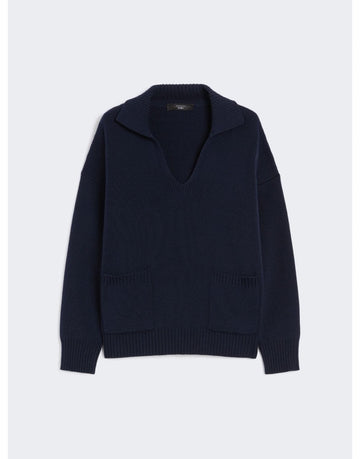 Young Ideas/Henmores - Saloon Double Pocket Collared Jumper - 006 Navy - XS