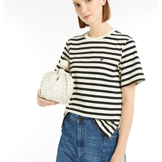 Young Ideas/Henmores - Satrapo Striped Crew Neck T-Shirt - 011 Navy Stripes - XS