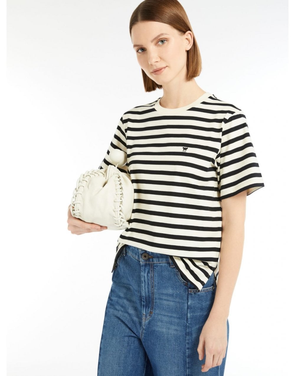 Young Ideas/Henmores - Satrapo Striped Crew Neck T-Shirt - 011 Navy Stripes - XS