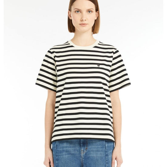 Young Ideas/Henmores - Satrapo Striped Crew Neck T-Shirt - 011 Navy Stripes - XS