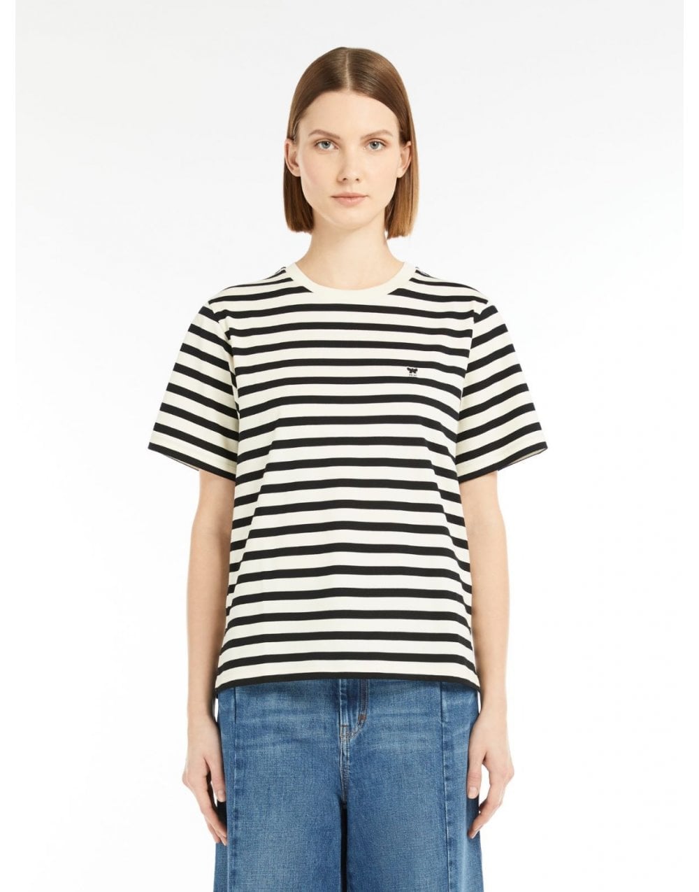 Young Ideas/Henmores - Satrapo Striped Crew Neck T-Shirt - 011 Navy Stripes - XS