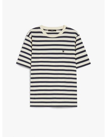 Young Ideas/Henmores - Satrapo Striped Crew Neck T-Shirt - 011 Navy Stripes - XS