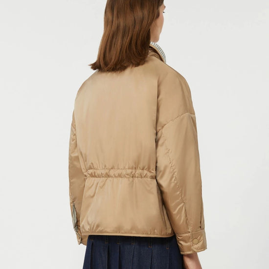 Young Ideas/Henmores - Smalto Reversible Striped Downproof Jacket - 010 Hazelnut Brown - 6