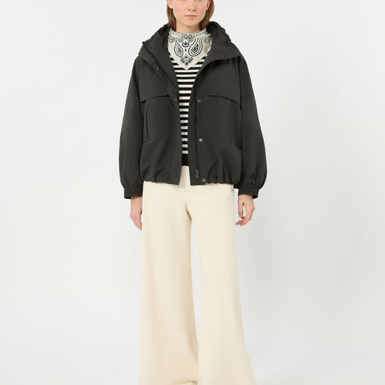 Young Ideas & Henmores -Stecca Striped Boat Neck Knit -019 Black/White -XS