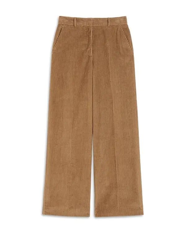 Young Ideas & Henmores -Tania Wide Leg Corduroy Trousers -006 Hazelnut Brown -6