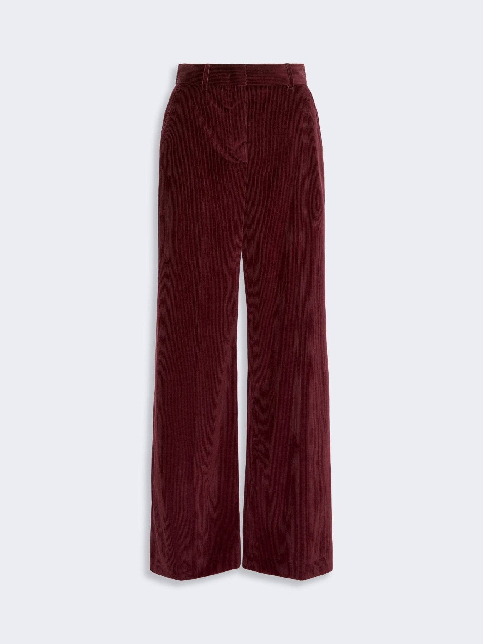 Young Ideas & Henmores -Tania Wide Leg Corduroy Trousers -006 Bordeaux -8