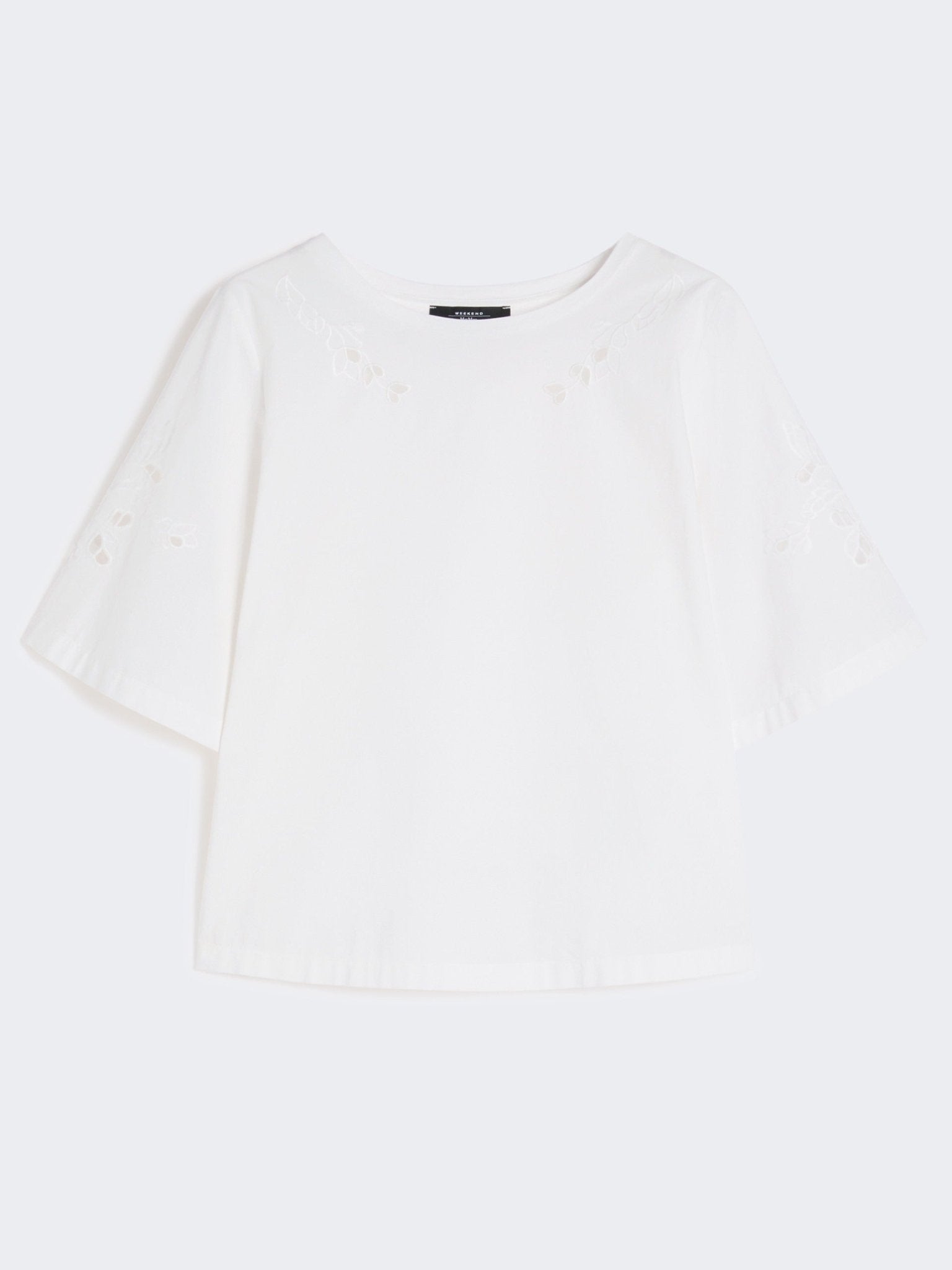 Young Ideas & Henmores - Targa Jersey Broderie Anglaise T-Shirt - 001 White - XS