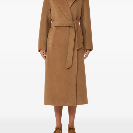 Young Ideas & Henmores - Tempera Belted Wool Coat - 026 Camel - 6